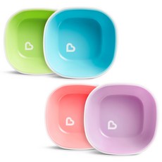 munchkin 滿趣健 兒童防滑副食品餐具4件組, 1套, 單品, 混色