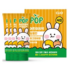 크리오 팝 어린이 치약 망고피치향, 90g, 4개