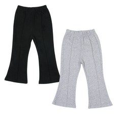 Rainbow Kids 女童抓褶喇叭褲2件組