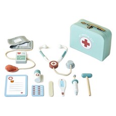 Modern House 木製玩具醫生遊戲提袋組, 1套, 藍色