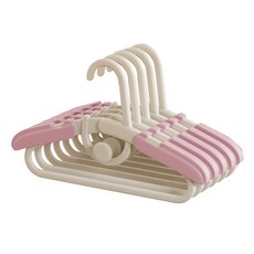 UNIATHOME 多用途防滑長度可調兒童衣架, 櫻花粉, 5個