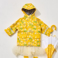 has 兒童款黃色花朵雨衣