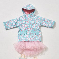 has 兒童款圓點花朵雨衣
