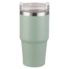 TYESO 304不鏽鋼汽車杯保溫冰霸杯, 900ml, 綠色, 雙飲杯蓋設計, 自帶提把, 1個