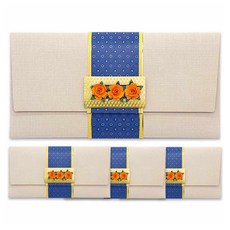 마음담아 다옴 전통봉투 4p + 속지 4p 세트, 연갈색(봉투), 4개