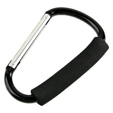 컴스 스틸 특대형 손잡이 D형 카라비너 BE170, Black, 1개