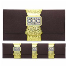 마음담아 다옴 전통봉투 4p + 속지 4p 세트, 갈색(봉투), 4개