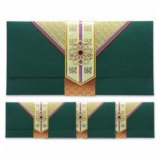 마음담아 다옴 전통봉투 4p + 속지 4p 세트, 초록(봉투), 4개