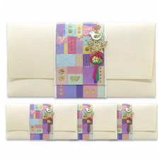 Maumdama 다옴 傳統信封 4入 + 內頁 4入 套組, 淺黃色(信封), 4個