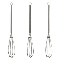 키친하우스 올스텐 미니 거품기, 실버, 3개