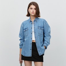 던스트 여성용 클래식 데님 면 셔츠 UDSH5A101B