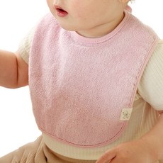 마롤로뜨 유아용 모달 테리 턱받이, 핑크, 1개입, 1개