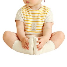 Malolotte 幼兒用條紋Terry圍兜, 黃色, 1個, 1入