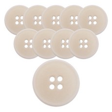 ButtonKing 堅果鈕扣 23mm RN-11, 自然風, 10個