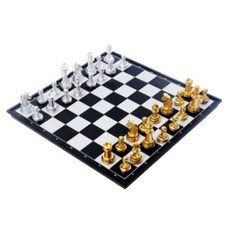 B2win高級的西洋棋+書組 37*37cm, 1組, 銀+金