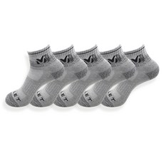 밀레 남성용 파일 단목 등산 양말 5족 세트, 그레이, 1세트