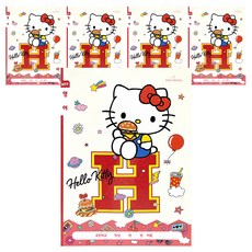 핑크망고 산리오 초등 넓은칸 영어노트, 헬로키티, 5개