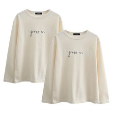 루시다 여성용 그레이스 레터링 티셔츠 2p