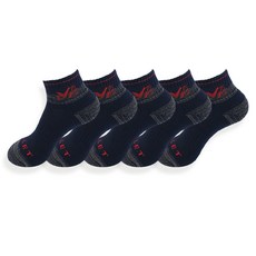 MILLET 男款毛圈短筒登山襪5雙組, 1套, 海軍藍