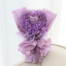 Garden in the City 可愛永生滿天星花束 + 提袋, 紫色