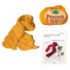 Yarna Peacock Rosy 圍巾編織 DIY 材料包組合 S, 1套, 718 芥末黃