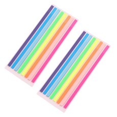 溫馨商店 底線螢光筆 長版索引貼紙 霓虹8色, 2個, 1入