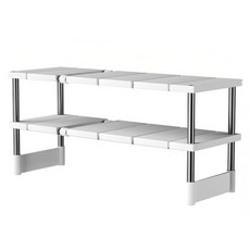 데일리온 주방 길이조절 싱크대 정리 선반 2층, 1개