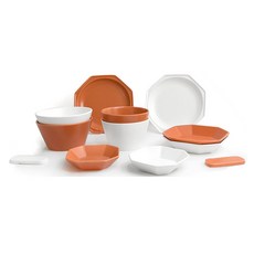 PRELUDE Simple 베이직 居家雙人餐具組 12件組, 1套, 棉花糖, 胡蘿蔔, 6種