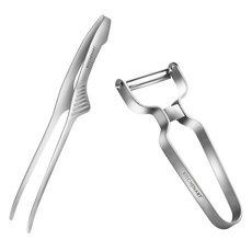 키친아트 스텐 스탠드 집게 + 감자칼 세트, 1세트