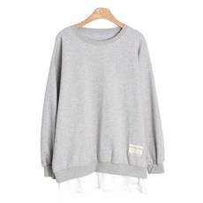 라라온 면 라운드넥 심플 라벨 소프트 맨투맨 TSP1816