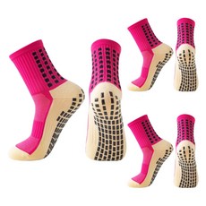 쿠미핸즈 쿠션 스포츠 양말 3켤레 세트, 1세트, 핑크