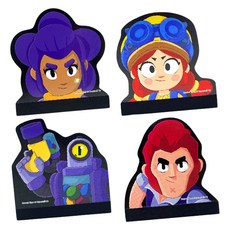 Brawl Stars 荒野亂鬥 Meta Brawler 便條紙套組, 4個, 混色, 80張