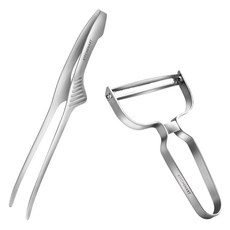 Kitchen-Art 不鏽鋼立式料理夾 + 高麗菜刨絲刀套組, 1套, 單一顏色