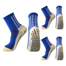 쿠미핸즈 쿠션 스포츠 양말 3켤레 세트, 1세트, 블루