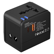 INON USB A + USB C型海外旅行用萬用轉接頭 IN-TA210C, 1個