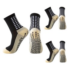 쿠미핸즈 쿠션 스포츠 양말 3켤레 세트, 1세트, 블랙