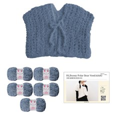 yarna 하이바니 폴라베어 베스트 하이바니 5볼 + 인쇄도안 세트, 13 스카이, 1세트