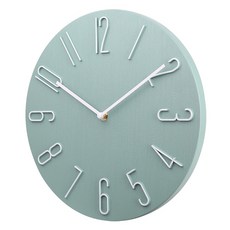 歐風感性室內設計靜音壁鐘, 薄荷綠