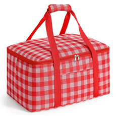 허브온 感性野餐保溫袋 特大, 紅色, 1個