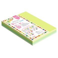종이문화 두꺼운 혼합색지 05 SN 스타일리쉬 노멀 Green Tone 205g, 80개, B4