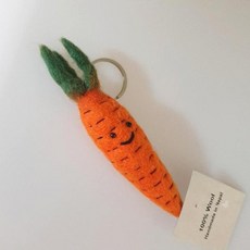RLove house 可愛幸運禮物蔬菜娃娃鑰匙圈, 胡蘿蔔, 1個, 12cm