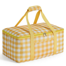허브온 感性野餐保溫袋 特大, 黃色, 1個