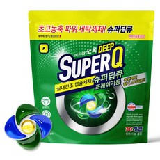 godsungby Super Deep Q 5合1清新花園超濃縮全效合一膠囊洗衣精 洗衣 滾筒/一般兩用 450g, 1個, 30入