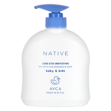 AVCA Native Baby 溫和不流淚環保多合一洗髮沐浴露, 1個, 500ml