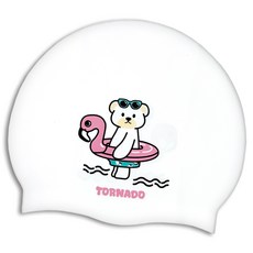 托內多 設計款矽膠泳帽 TSC2001, 白粉色, 1個
