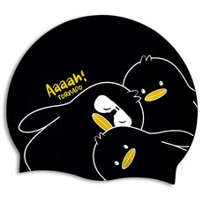 Tornado 矽膠泳帽設計款泳帽 TSC2005, 黑色, 1個