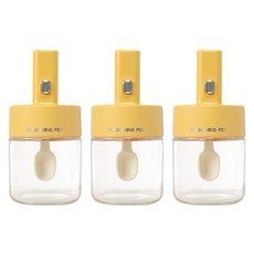 Lime Olive 雙層附匙調味罐 黃色 275ml A105, 單品, 3個