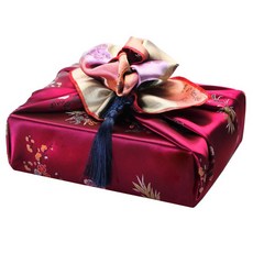 indi.k 紫色花朵緞面包裝布包裝組, 1套, 混合顏色