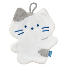 BUTTERSHOP 蓬鬆柔軟牛奶貓造型廚房巾, 白色, 1個