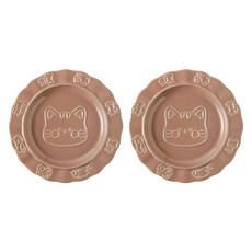 ModernG 貓咪盤 A 22 x 2.5cm YJ751, 紫色, 2個, 盤子 2入